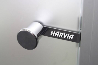 Дверь для хаммам Harvia ALU 7x19, стекло прозрачное, коробка алюминий