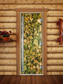Дверь для сауны DoorWood Престиж А001 с фотопечатью, 70х190, коробка ольха