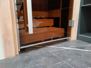 Дверь для сауны DoorWood Престиж 60х180, стекло бронза, коробка ольха